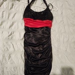 B. Darlin halter mini dress with sequin top